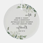 Mutter der Bride Keepake Ornament Aus Glas (Rückseite)