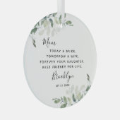 Mutter der Bride Keepake Ornament Aus Glas (Vorderseite Rechts)