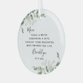 Mutter der Bride Keepake Ornament Aus Glas (Vorderseite links)