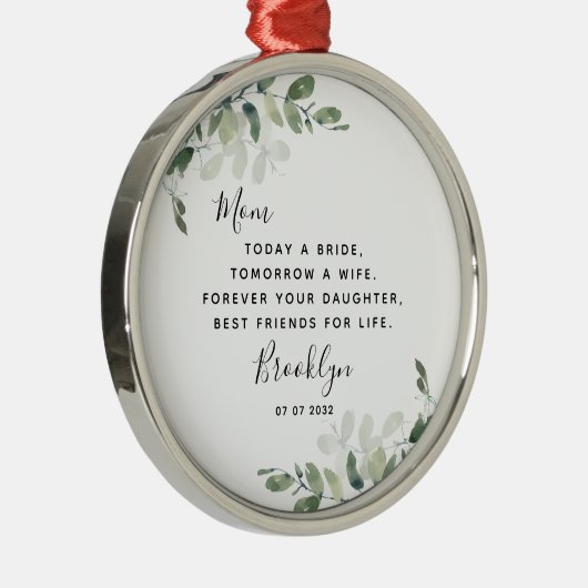 Mutter der Bride Keepake Ornament Aus Metall (Rechts)