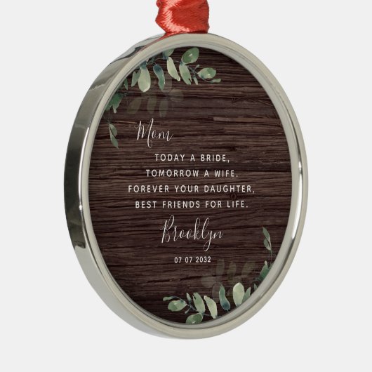 Mutter der Bride Keepake Ornament Aus Metall (Rechts)