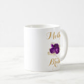 Mutter der Bride Lila Gold Floral Coffee Tasse (VorderseiteRechts)