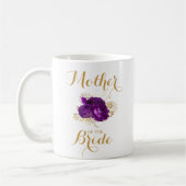 Mutter der Bride Lila Gold Floral Coffee Tasse (Links)