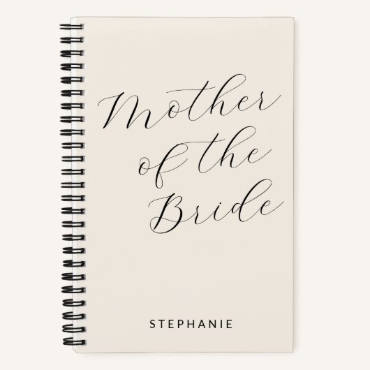 Mutter der Bride Minimalistischen Personalisierten Notizblock (Vorderseite)
