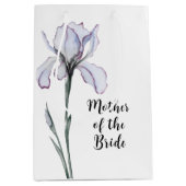 Mutter der Bride Modern Lavender Iris Hochzeit Mittlere Geschenktüte (Vorderseite)