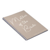 Mutter der Bride Moderne Drehbuch Custom Taupe Notizblock (Rechte Seite)