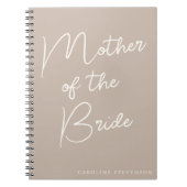 Mutter der Bride Moderne Drehbuch Custom Taupe Notizblock (Vorderseite)