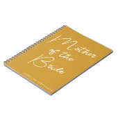 Mutter der Bride Moderne Skript Custom Yellow Notizblock (Linke Seite)