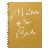 Mutter der Bride Moderne Skript Custom Yellow Notizblock (Vorderseite)