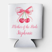 Mutter der Bride Pink Bow Coquette Wedding Dosenkühler (Vorderseite)