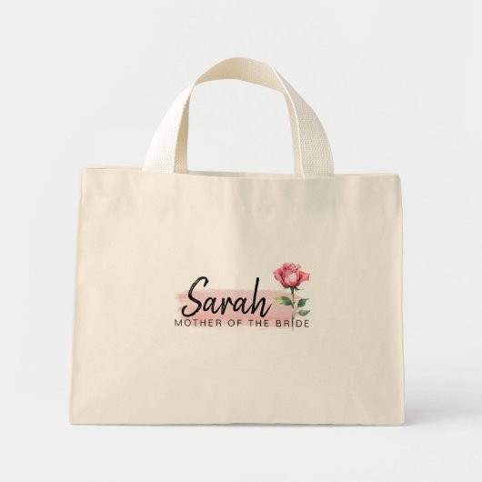 Mutter der Bride Pink Rose Tote Tasche - Anpassen (Vorne)