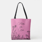 Mutter der Bride Pink Wildblume Doodle Tasche (Rückseite)