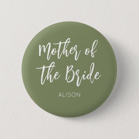 Mutter der Bride Sage Green White Button (Vorderseite)