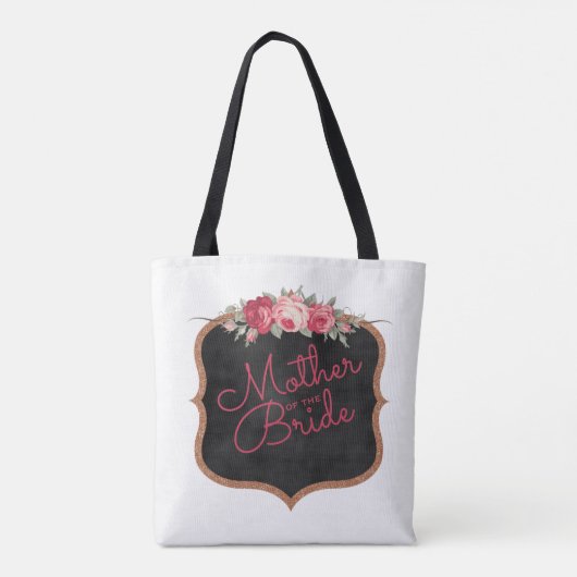 Mutter der Bride Script Rosa Blumenzwiese Tasche (Rückseite)