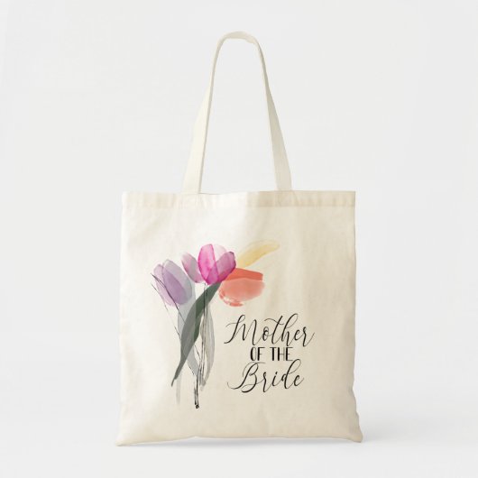 Mutter der Bride Simple Spring Tulips Hochzeit Tragetasche (Vorne)