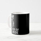 Mutter der Bride Skeleton Gothic Bachelorette W Kaffeetasse (Vorderseite Links)