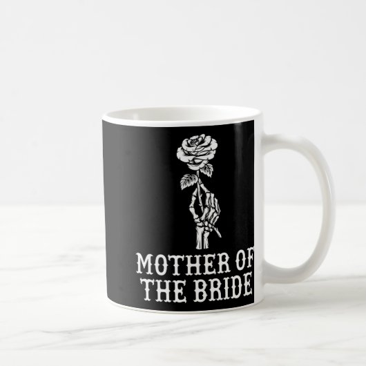 Mutter der Bride Skeleton Gothic Bachelorette W Kaffeetasse (Rechts)