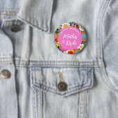 MUTTER DER BRIDE Spring Blume Wedding Name Tag Button (Beispiel)