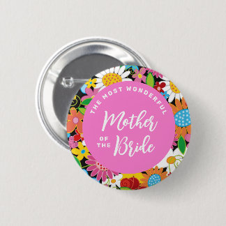 MUTTER DER BRIDE Spring Blume Wedding Name Tag Button