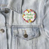 MUTTER DER BRIDE Spring Blume Wedding Name Tag Button (Beispiel)