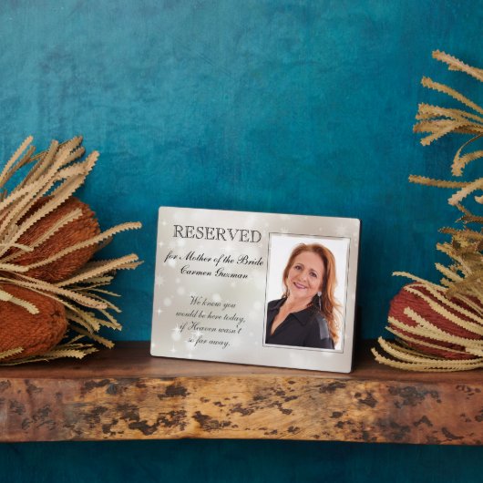 Mutter der Bride Stars vorbehalten Gedenkfeier Fotoplatte (Seite)