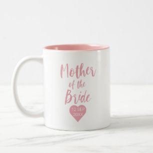 Mutter der Bride Two Tone Pink Script  Zweifarbige Tasse