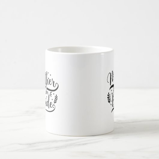 Mutter der Bride Typografy Tasse (Mittel)