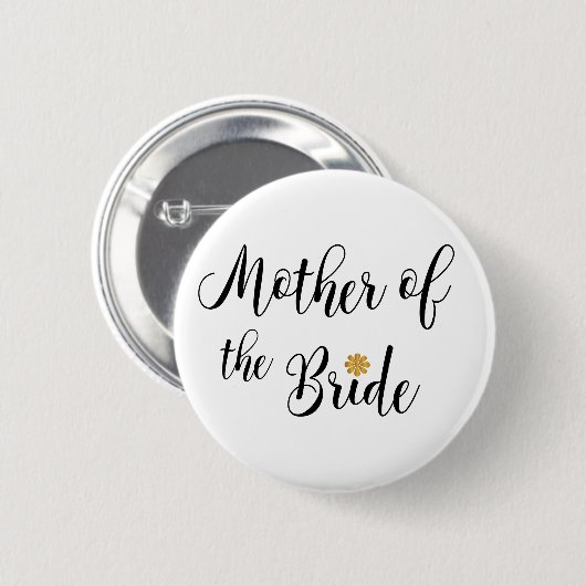 Mutter der Bride Wedding Party Button-Back-Taste Button (Vorne & Hinten)