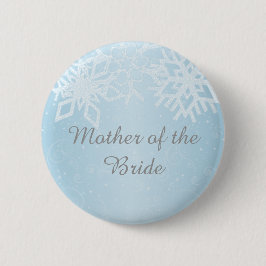 Mutter der Bride Winter Schneeflocken Button