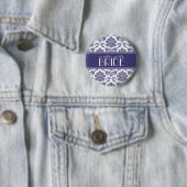 Mutter der Damaskettaste in blau Button (Beispiel)