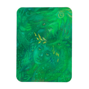 Mutter der Drachen Göttin Fantasy Surreal Malerei Magnet