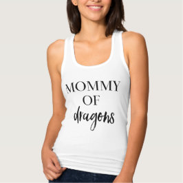 Mutter der Drachen Typografie Tank Top