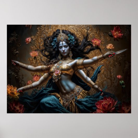 Mutter der Drei Welten Göttin Kali Poster (Vorne)