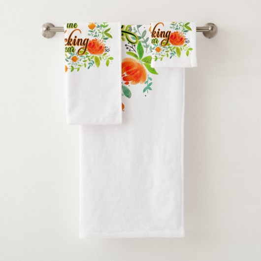 Mutter der F*cking-Jahr-Wildblume Blumenkohle Mama Badhandtuch Set (Insitu)
