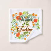 Mutter der F*cking-Jahr-Wildblume Blumenkohle Mama Badhandtuch Set (Waschlappen)