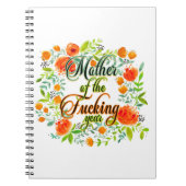 Mutter der F*cking-Jahr-Wildblume Blumenkohle Mama Notizblock (Vorderseite)