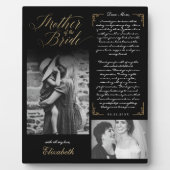 Mutter der Fotos der Braut Fotoplatte (Vorderseite)