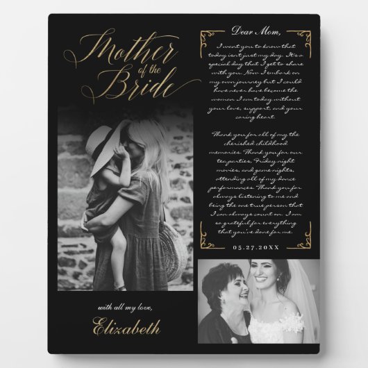 Mutter der Fotos der Braut Fotoplatte (Vorderseite)