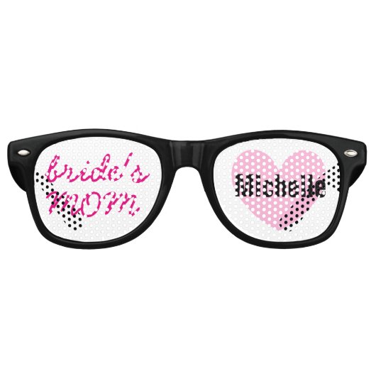 Mutter der Gastgeschenk Hochzeit Black Pink A04 Partybrille (Vorderseite)