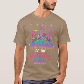 Mutter der Geburtstagsmädchen Unicorn Geburtstagsp T-Shirt