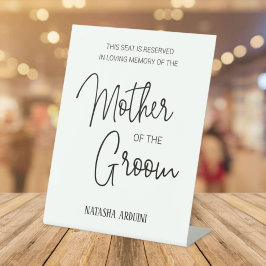 Mutter der Gedächtnisstuhl "Groom" reserviert Hoch Sockelschild