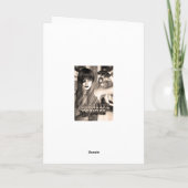 Mutter der Gratulationskarte mit Durchfluss Karte (Rückseite)