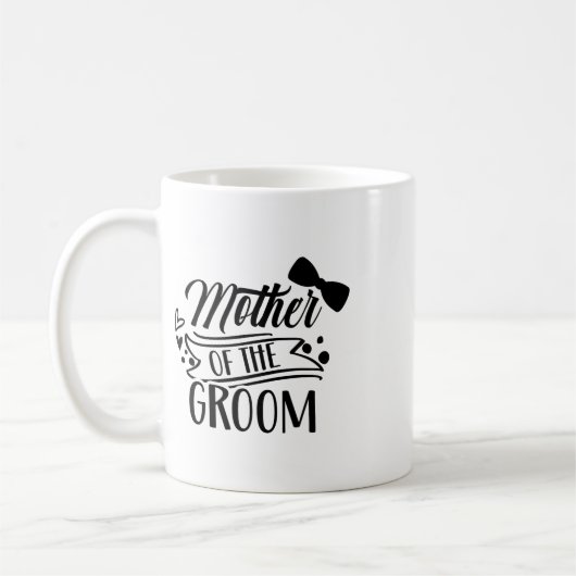 Mutter der Groom-Bachelor-Hochzeitsfeier Redewendu Kaffeetasse (Links)