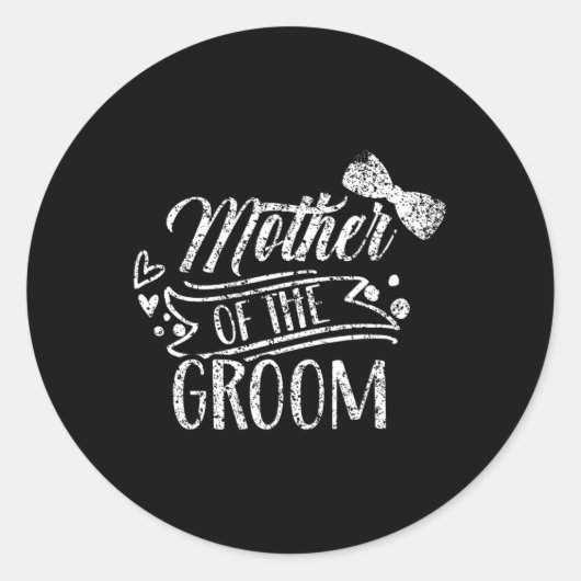 Mutter der Groom-Bachelor-Hochzeitsfeier Redewendu Runder Aufkleber (Vorderseite)