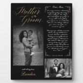 Mutter der Groom Black Fotos Hochzeitssache Fotoplatte (Vorderseite)
