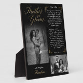 Mutter der Groom Black Fotos Hochzeitssache Fotoplatte (Seite)