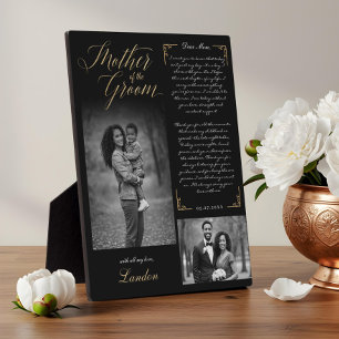 Mutter der Groom Black Fotos Hochzeitssache Fotoplatte