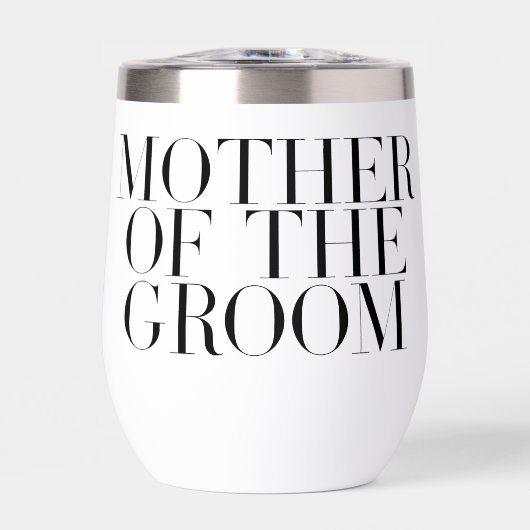 Mutter der Groom Black Modern Elegant Custom (Vorderseite)