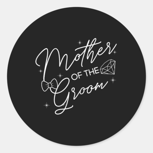 Mutter der Groom Blume Hochzeitsfeier Runder Aufkleber (Vorderseite)