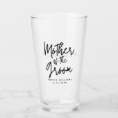 Mutter der Groom-Braut-Hochzeit Glas (Vorderseite)